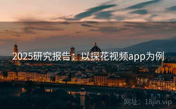 2025研究报告：以探花视频app为例