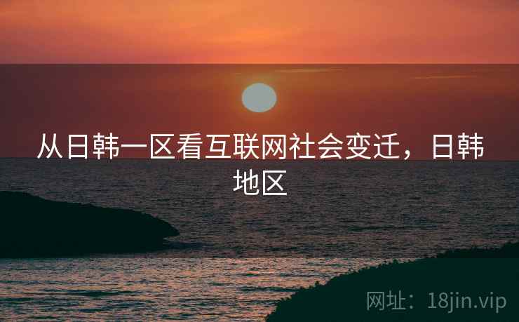 从日韩一区看互联网社会变迁，日韩地区  第2张