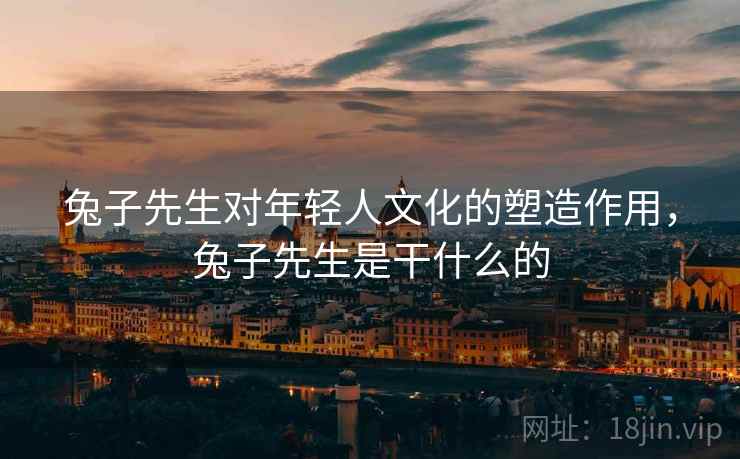 兔子先生对年轻人文化的塑造作用，兔子先生是干什么的