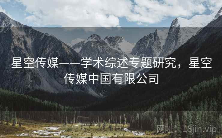 星空传媒——学术综述专题研究，星空传媒中国有限公司