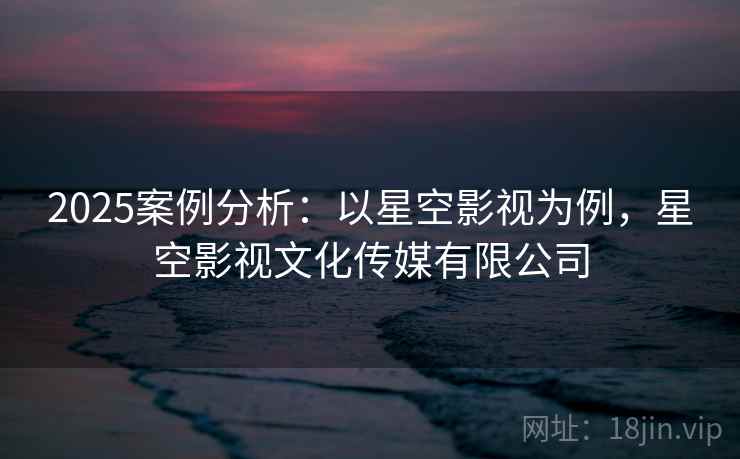 2025案例分析：以星空影视为例，星空影视文化传媒有限公司