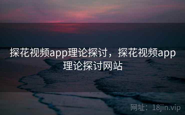 探花视频app理论探讨，探花视频app理论探讨网站