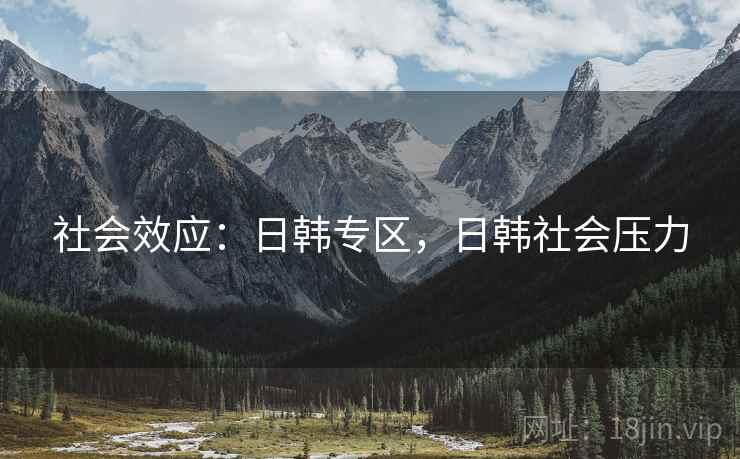 社会效应：日韩专区，日韩社会压力