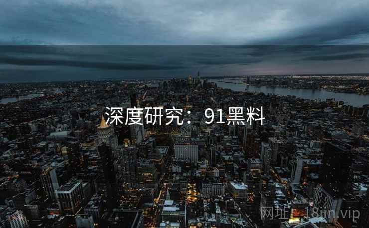 深度研究：91黑料