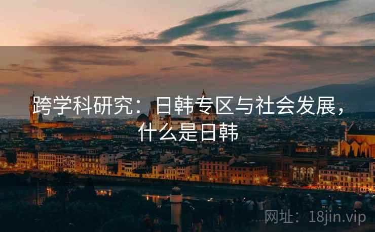 跨学科研究：日韩专区与社会发展，什么是日韩  第2张