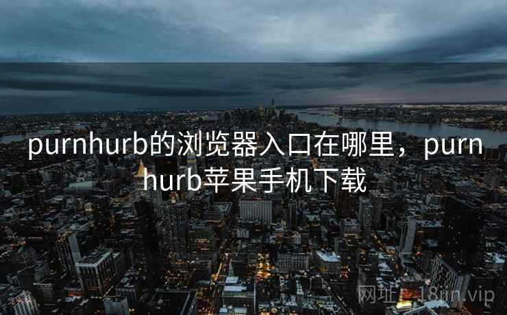 purnhurb的浏览器入口在哪里，purnhurb苹果手机下载
