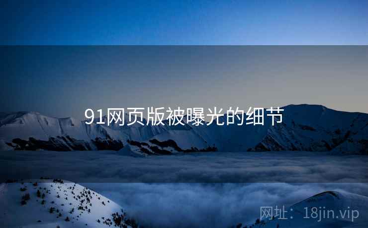 91网页版被曝光的细节
